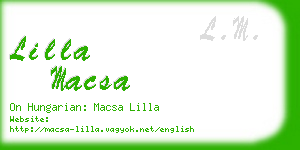 lilla macsa business card